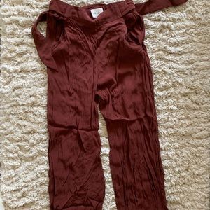 Aritzia Wilfred Faun Pant in Burgundy